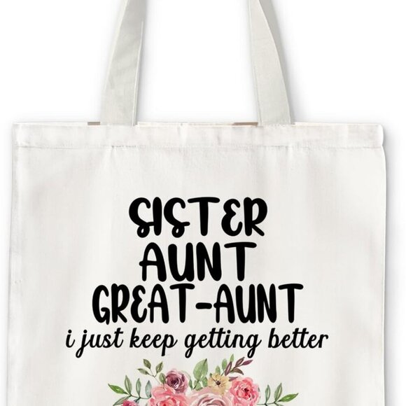 Mother's Day Tote Bag Canvas Eco-Friendly Large Foldable Versatile Gift - Picture 1 of 6